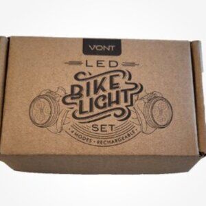 LED Rechargeable Bike Light Set 4 Modes Bicycle Accessory NWT